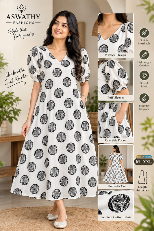 PRINTED COTTON VERTICAL KURTI